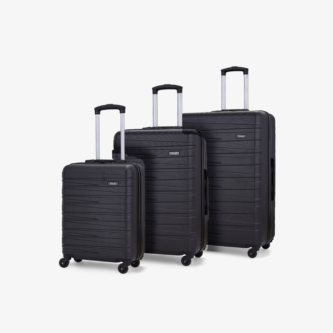 Seattle Set of 3 Suitcases in Black