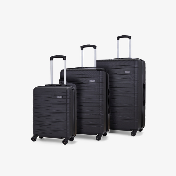 Seattle Set of 3 Suitcases in Black