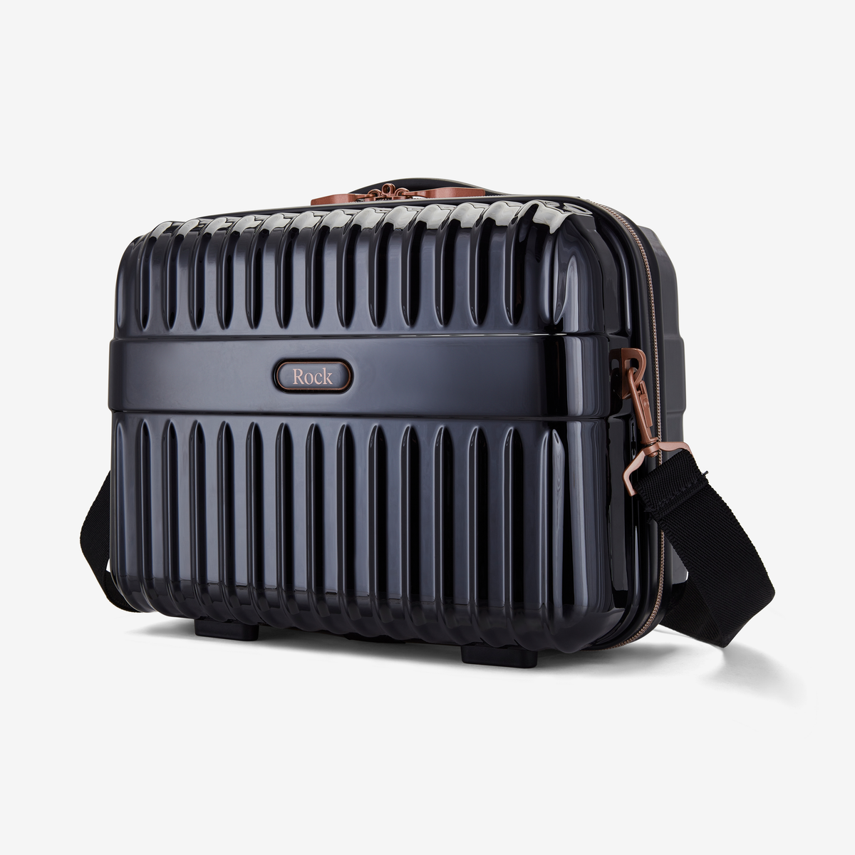 Selene Vanity Suitcase | Black | Rock Luggage