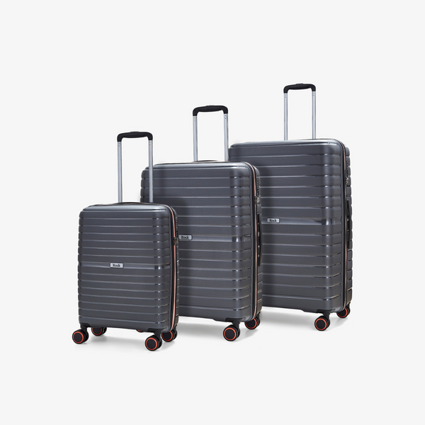 Hydra-Lite Set of 3 Suitcases in Charcoal