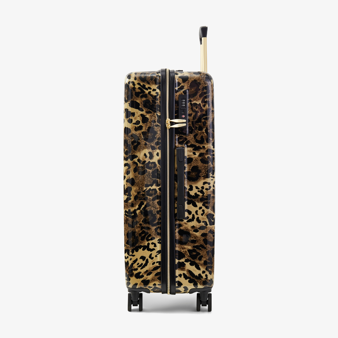 Savannah Large Suitcase in Gold Leopard