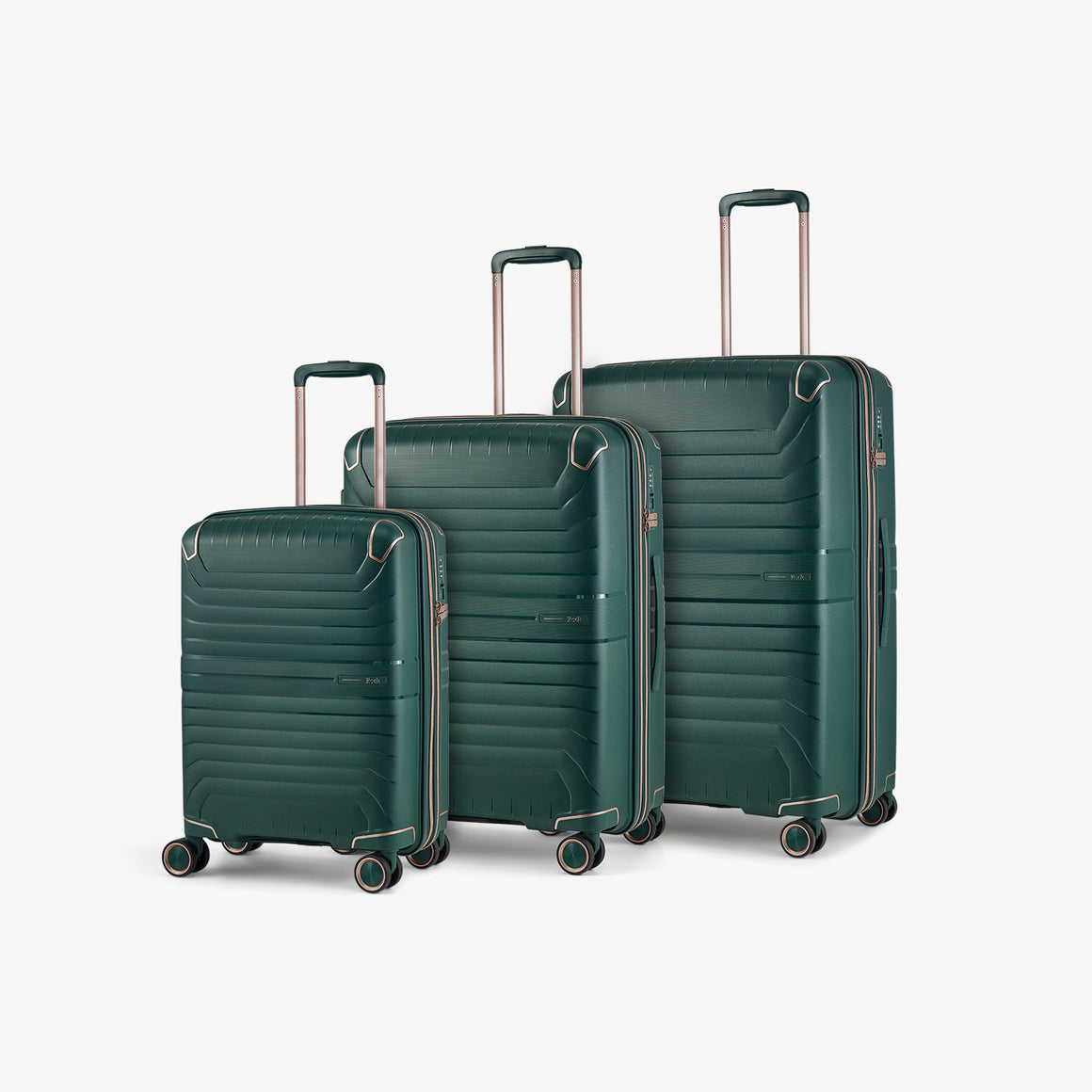 Astrid Set of 3 Suitcases in Dark Green