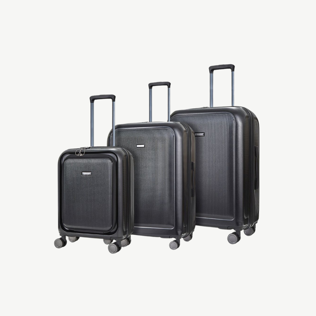 Austin Set of 3 Suitcases in Black