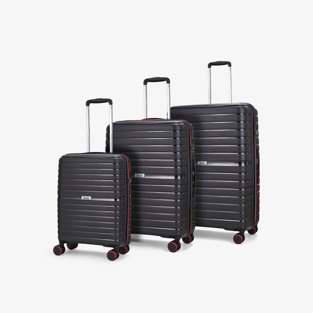 Hydra-Lite Set of 3 Suitcases in Black