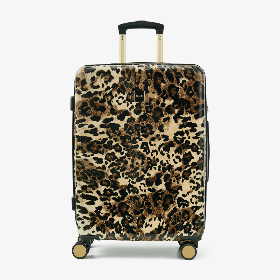 Savannah Medium Suitcase in Gold Leopard