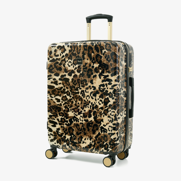 Savannah Medium Suitcase in Gold Leopard