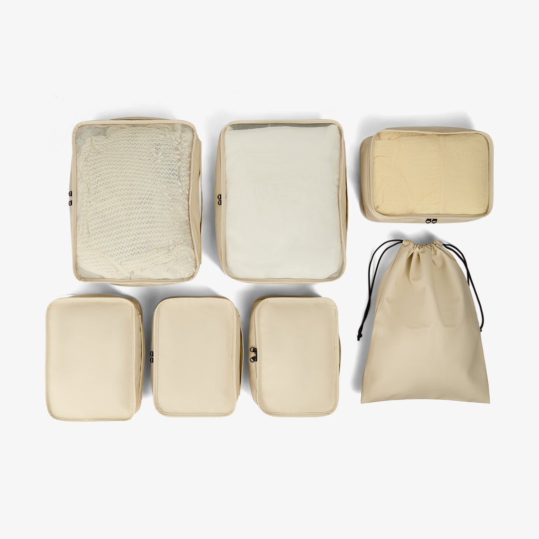 Packing Cubes Set of 7 in Beige
