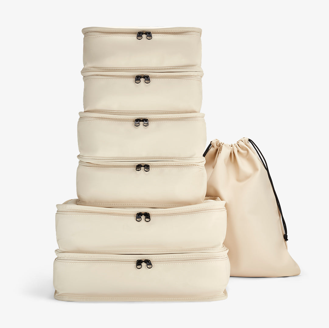 Packing Cubes Set of 7 in Beige