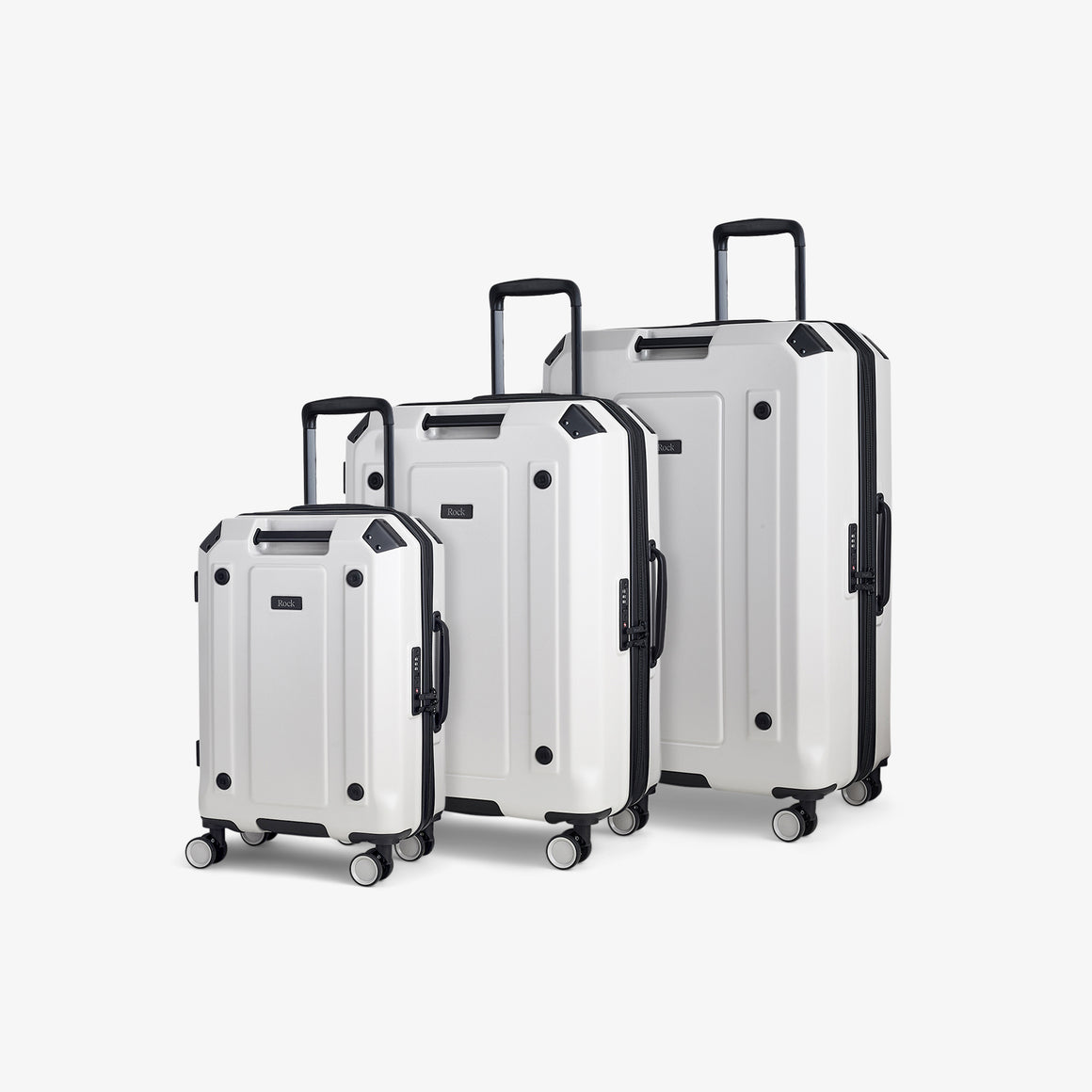 Alpine Set of 3 Suitcases in White