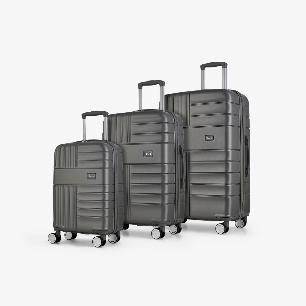 Aspen Set of 3 Suitcases in Charcoal