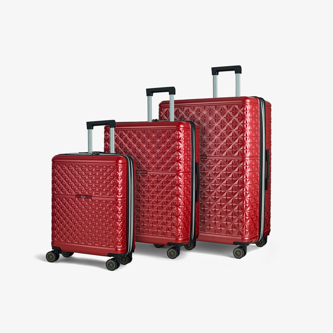 Maya Set of 3 Suitcases in Red