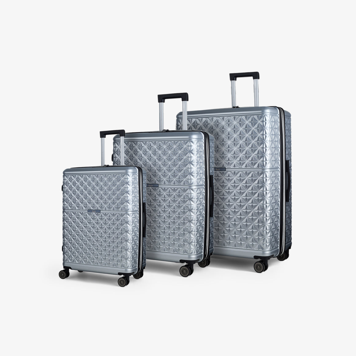 Maya Set of 3 Suitcases in Silver