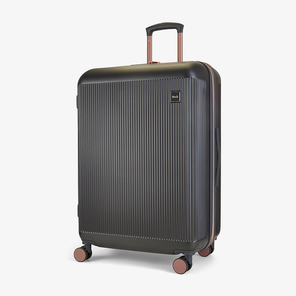 Aria Large Suitcase in Charcoal + Rose Gold