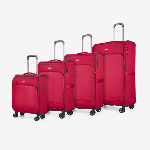 Georgia Set of 4 Suitcases in Burgundy