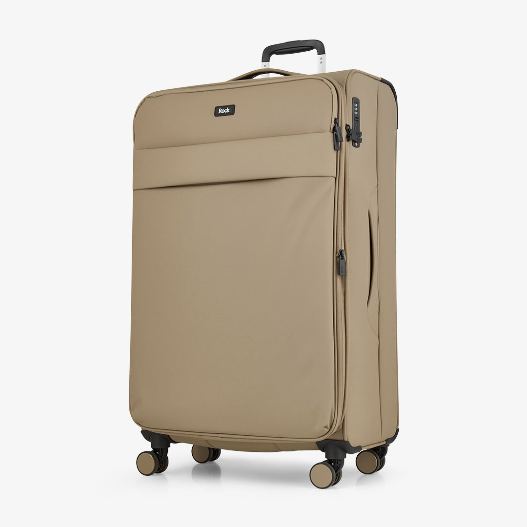 Harper Large Suitcase in Beige