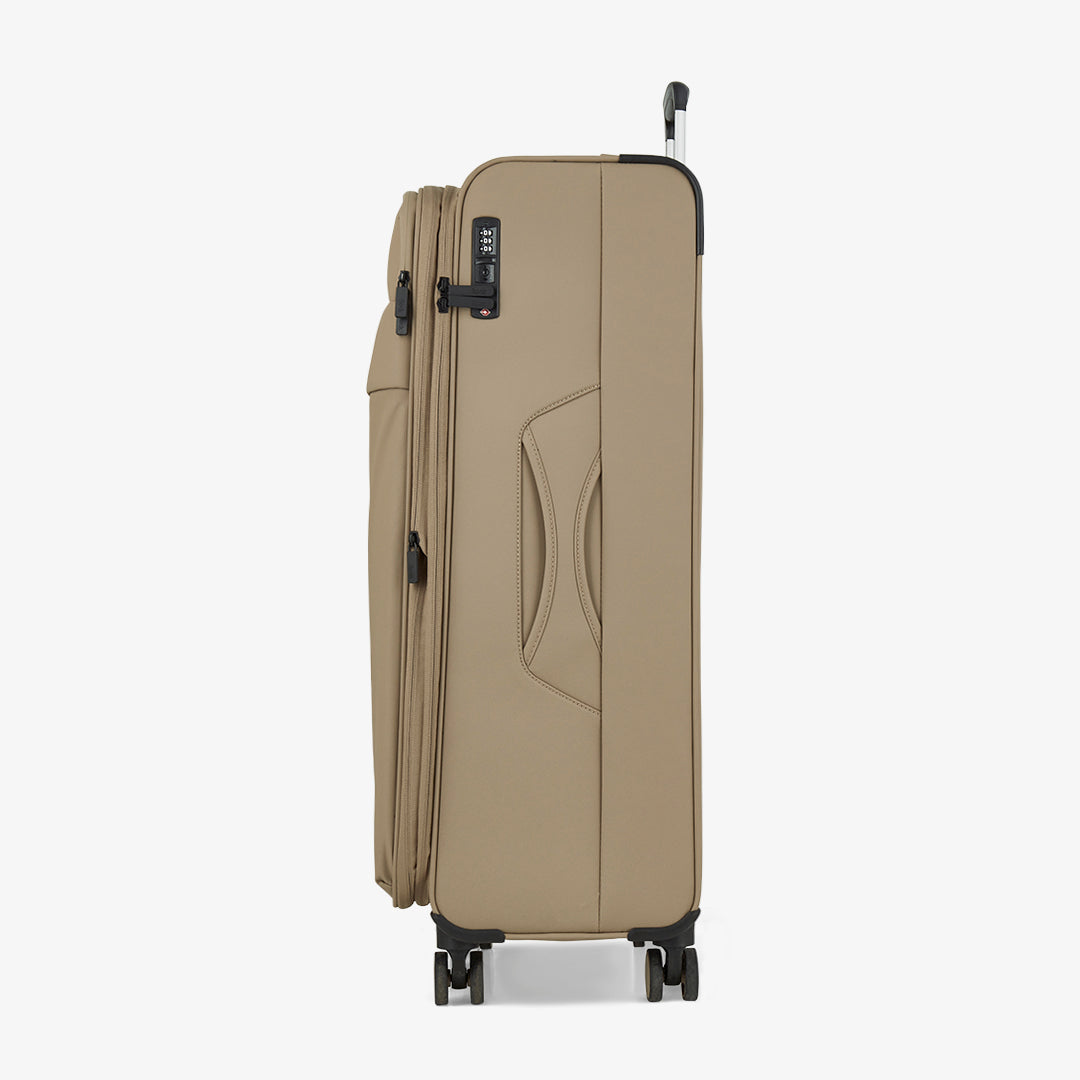 Harper Large Suitcase in Beige