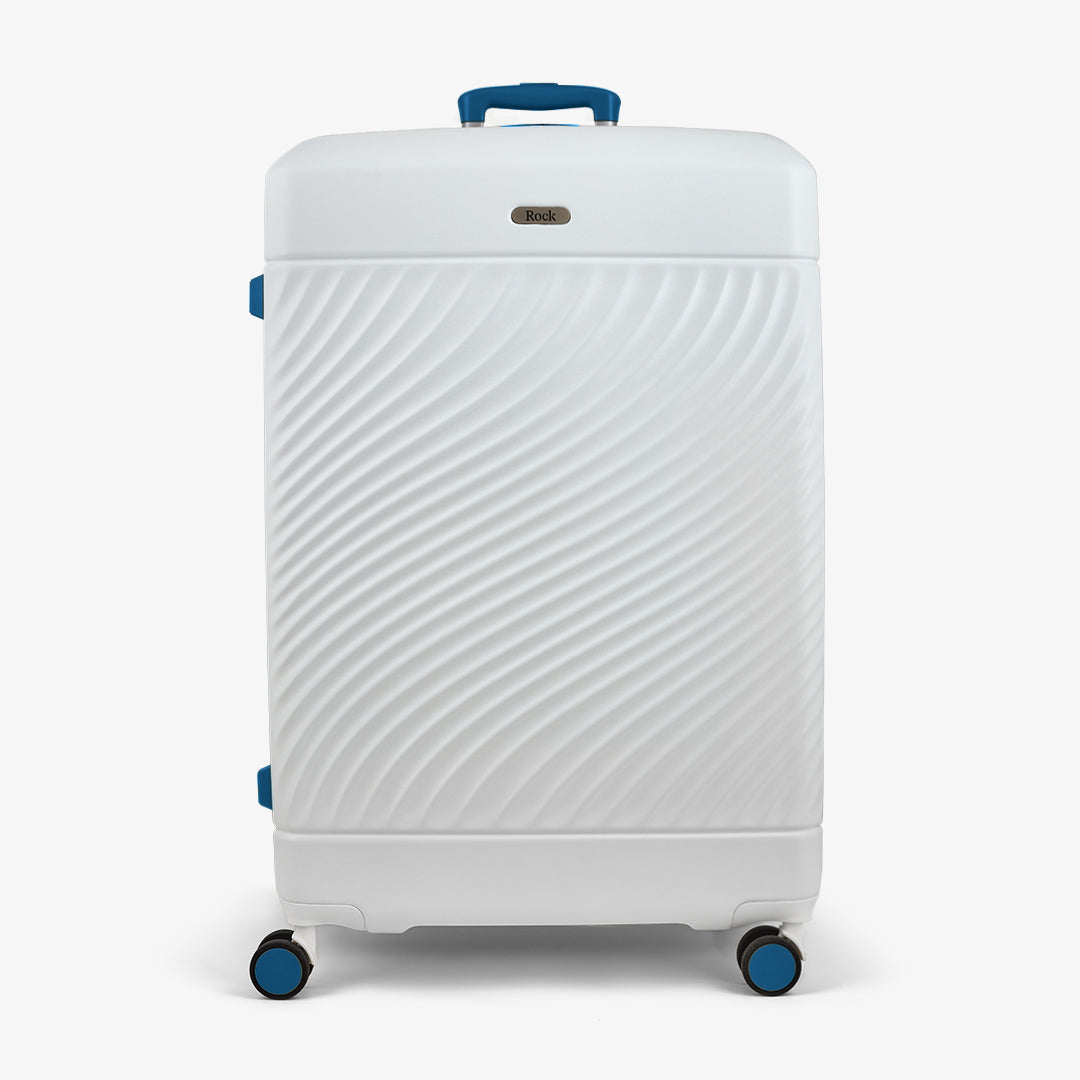 Love Island Set of 3 Suitcases in White + Blue