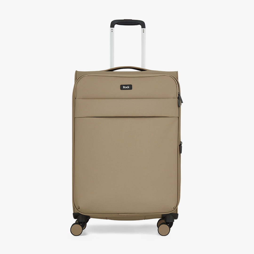 Harper Medium Suitcase in Beige