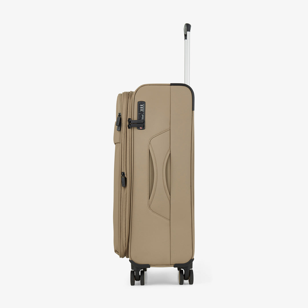 Harper Medium Suitcase in Beige