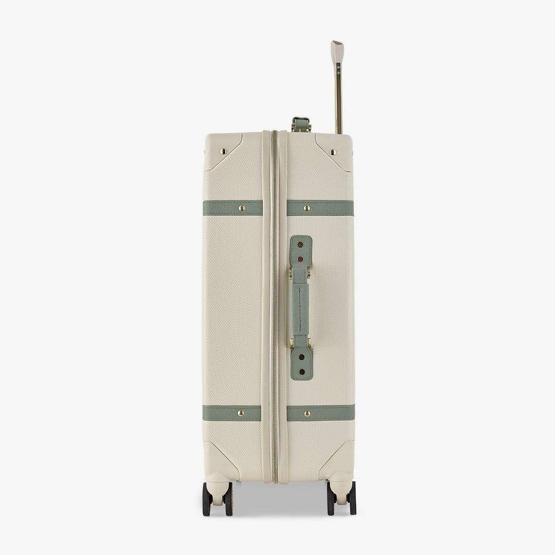 Vintage Medium Suitcase in Cream + Sage