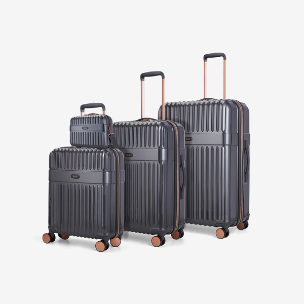 Selene Set of 4 Suitcases in Charcoal