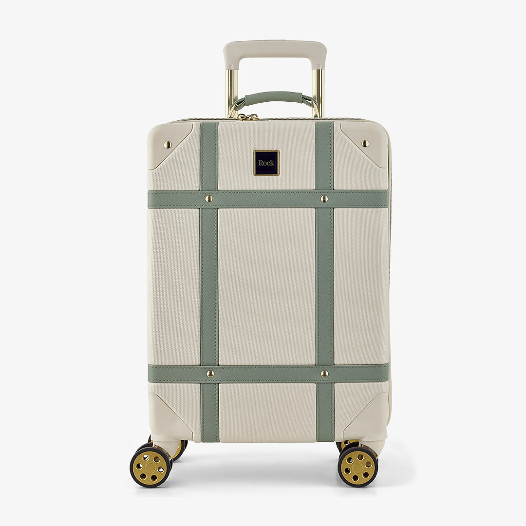Vintage Small Suitcase in Cream + Sage