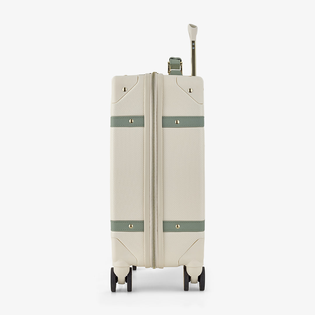 Vintage Small Suitcase in Cream + Sage