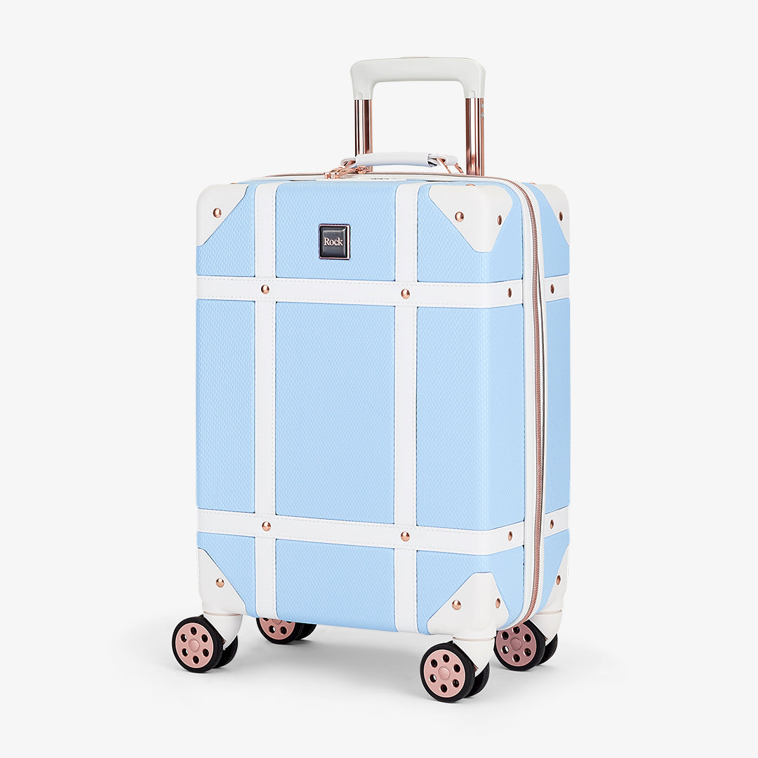 Vintage Small Suitcase in Sky Blue