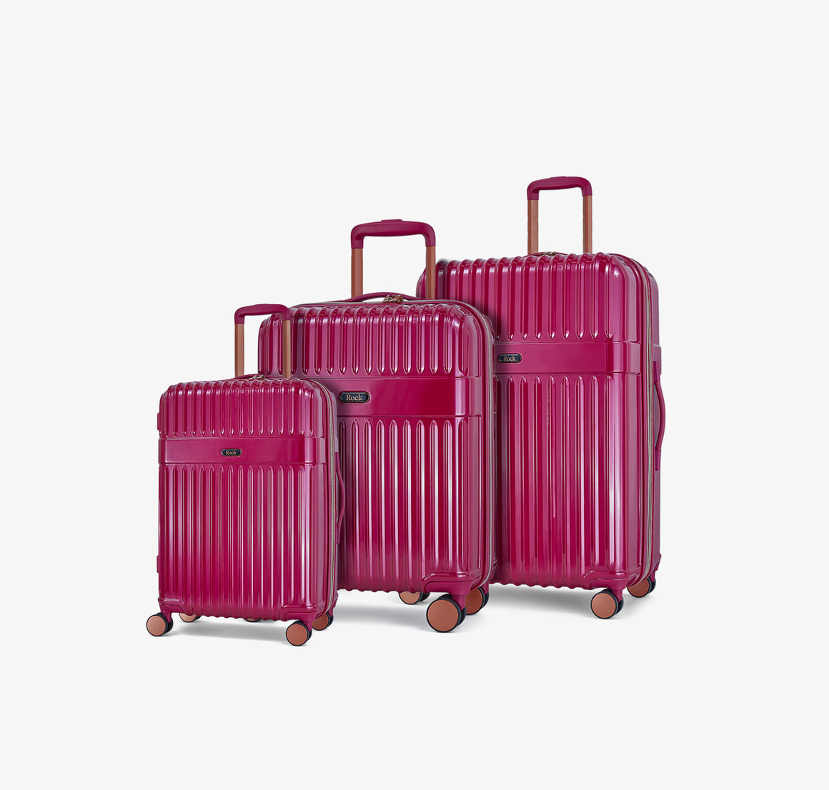 Selene Set of 3 Suitcases in Magenta Pink