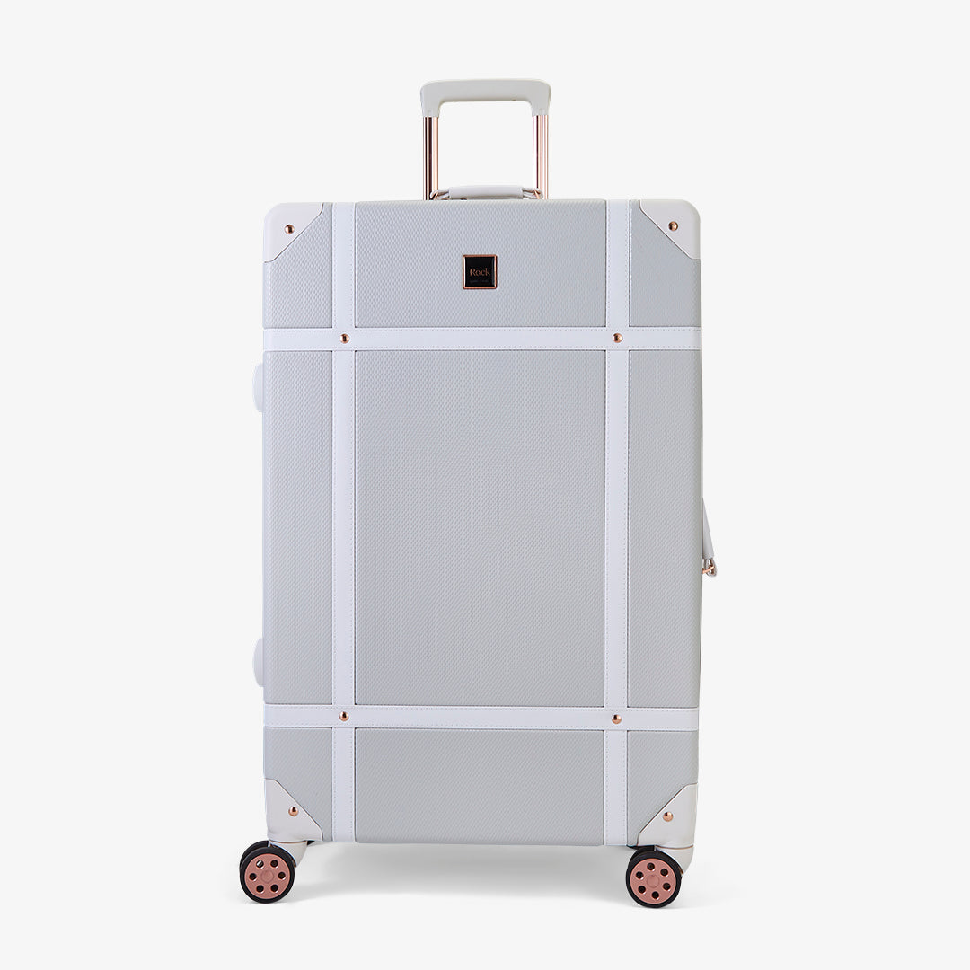 Vintage Large Suitcase in Grey