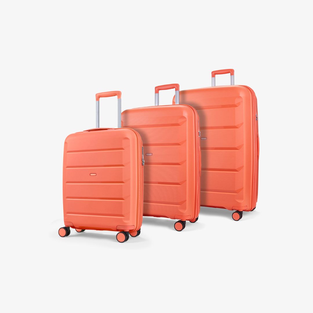 Tulum Set of 3 Suitcases in Peach