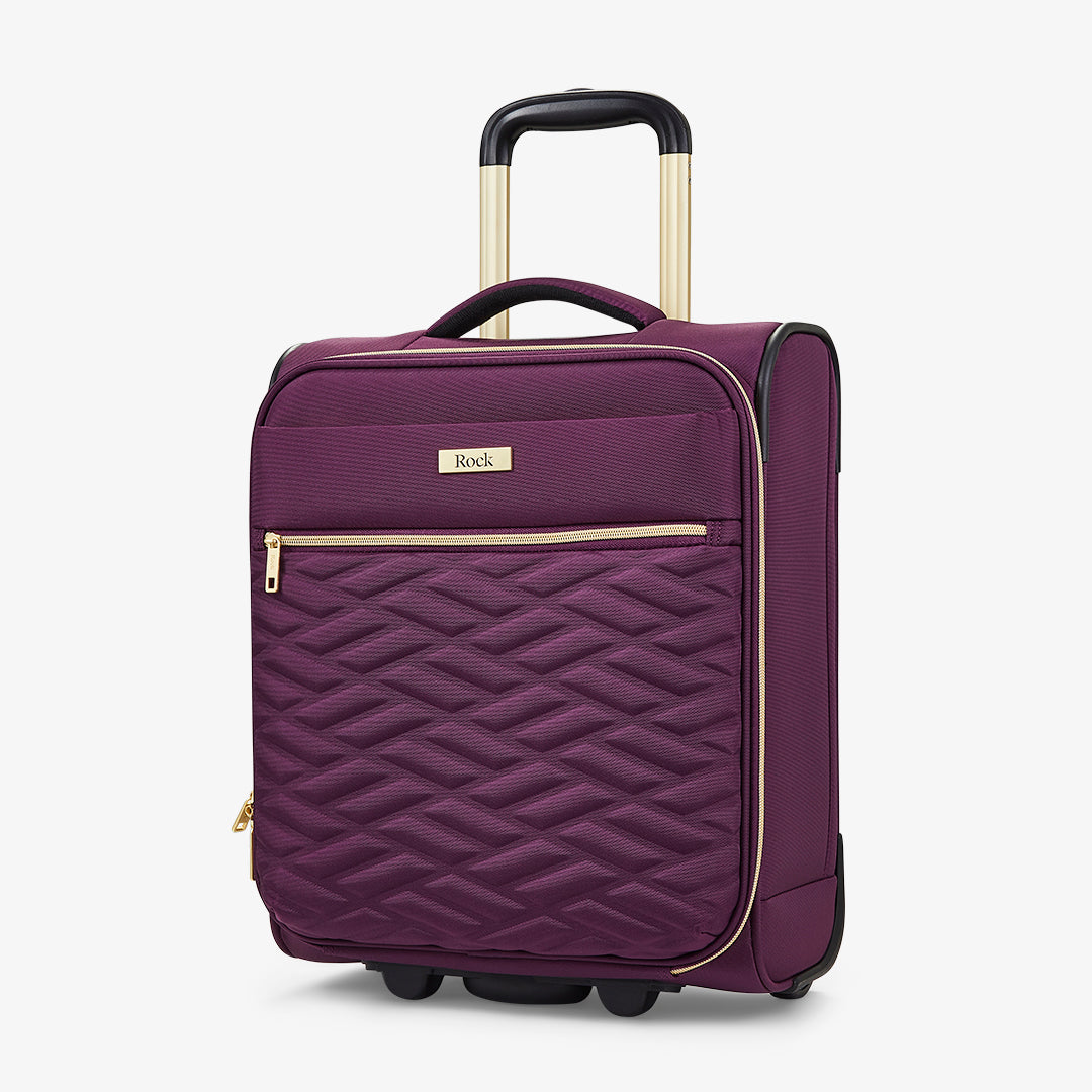 Sloane Underseat Cabin Suitcase Purple Rock Luggage