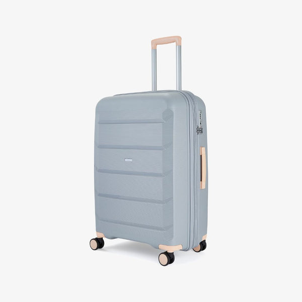 Tulum Medium Suitcase in Grey + Peach