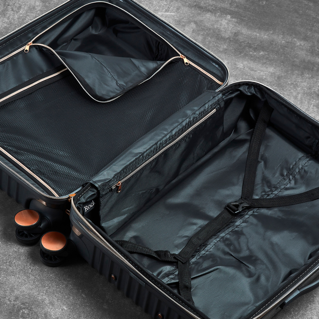 Selene Set of 3 Suitcases in Charcoal