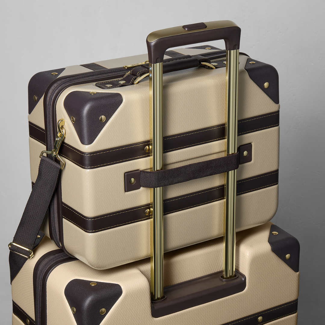 Vintage Set of 4 Suitcases in Gold