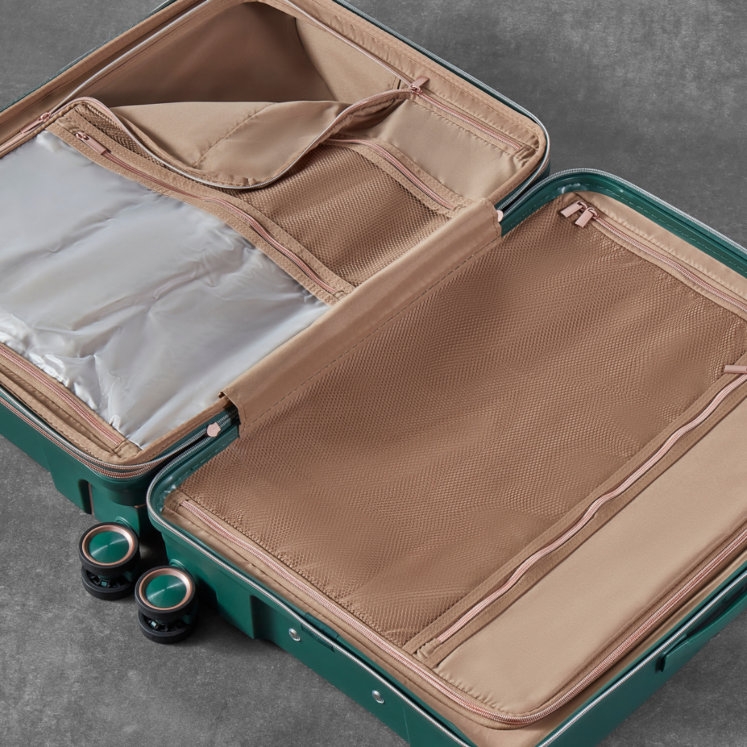 Astrid Medium Suitcase in Dark Green