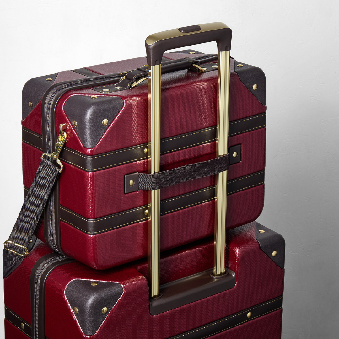 Vintage Vanity Suitcase in Burgundy