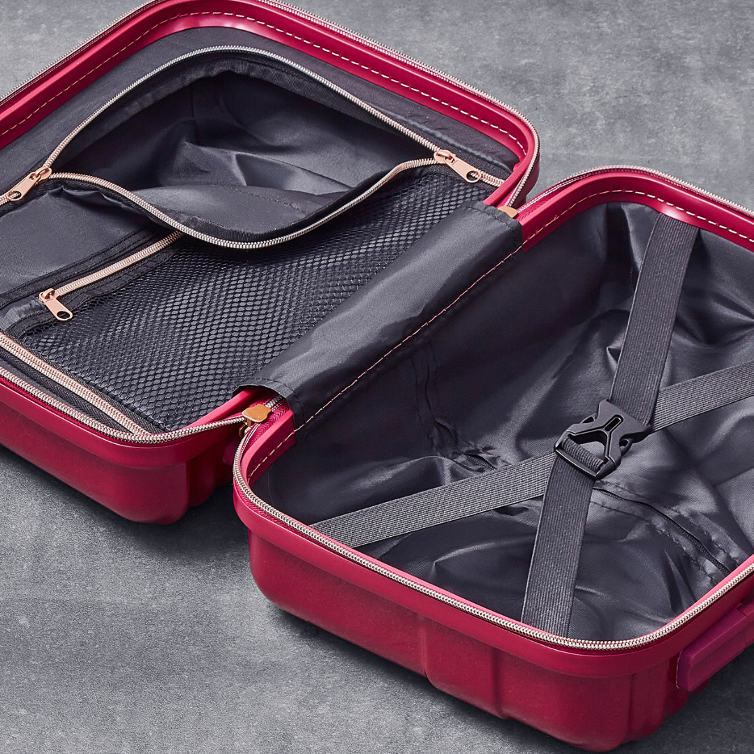 Selene Vanity Suitcase in Magenta Pink