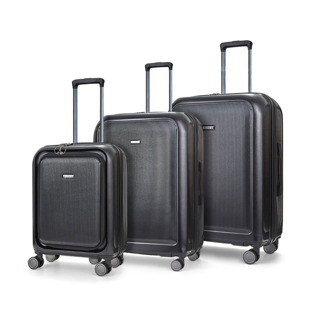 Austin Set of 3 Suitcases in Black