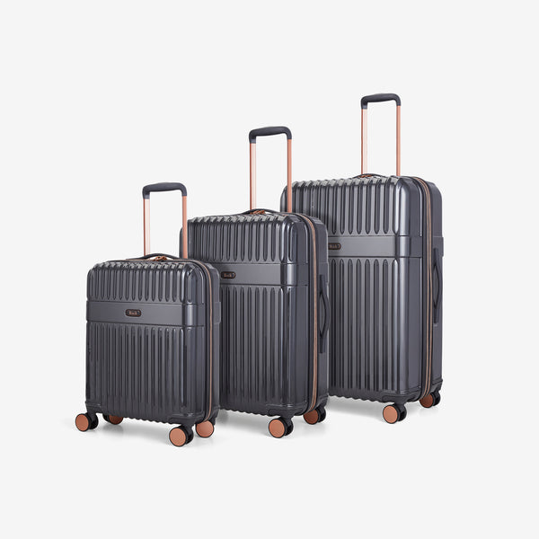 Selene Set of 3 Suitcases | Charcoal | Rock Luggage