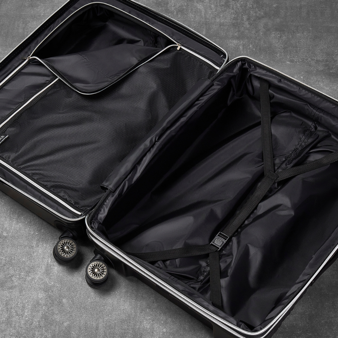 Maya Set of 3 Suitcases in Charcoal
