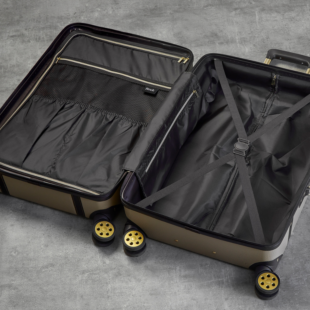 Vintage Set of 4 Suitcases in Gold