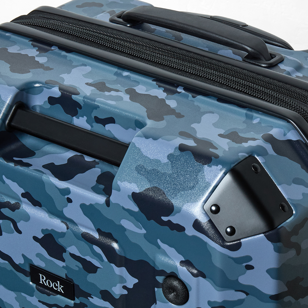Alpine Set of 3 Suitcases in Blue Camouflage