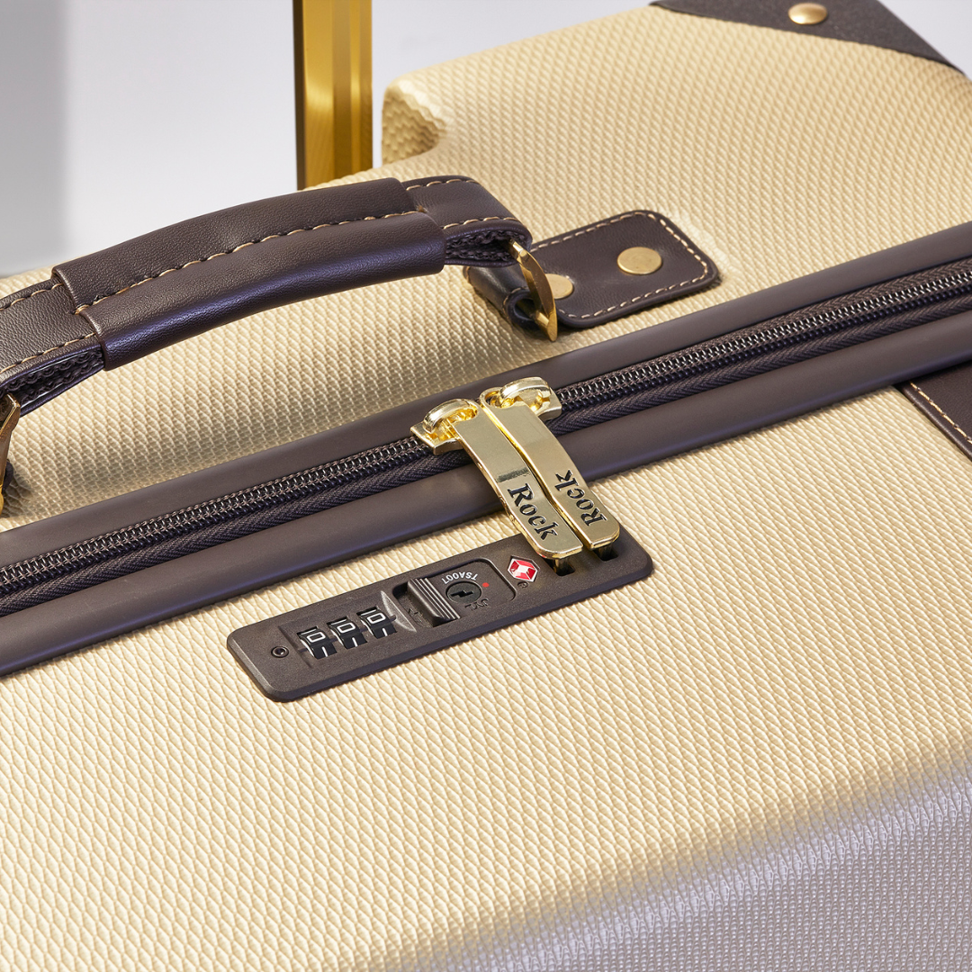 Vintage Set of 4 Suitcases in Gold