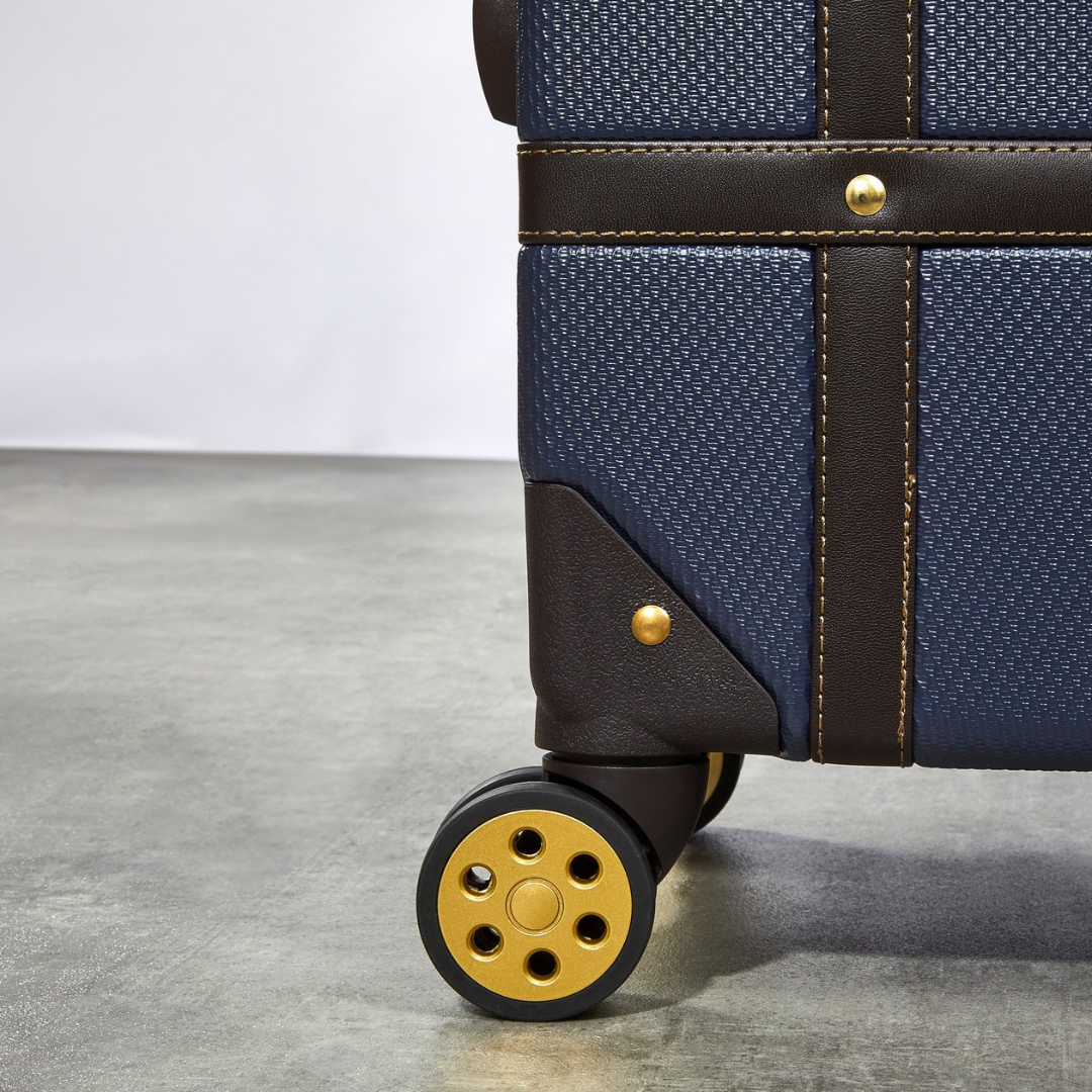 Vintage Set of 4 Suitcases in Navy