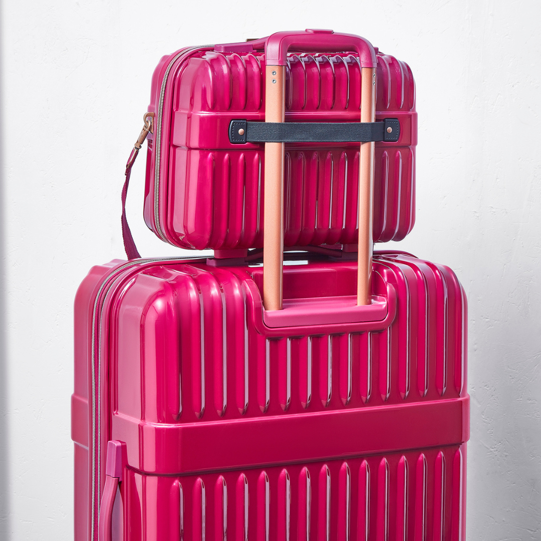 Selene Vanity Suitcase in Magenta Pink