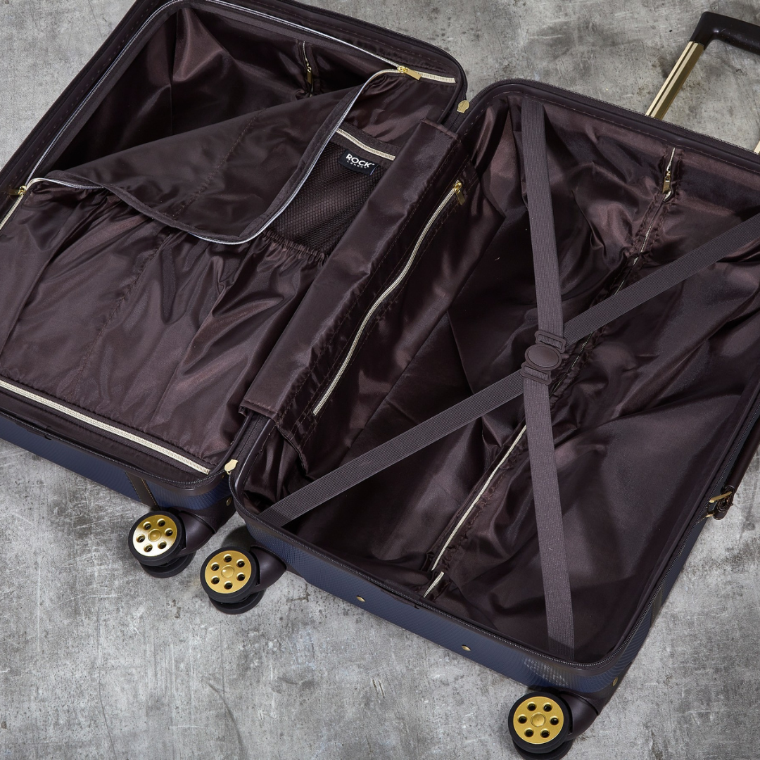 Vintage Set of 4 Suitcases in Navy
