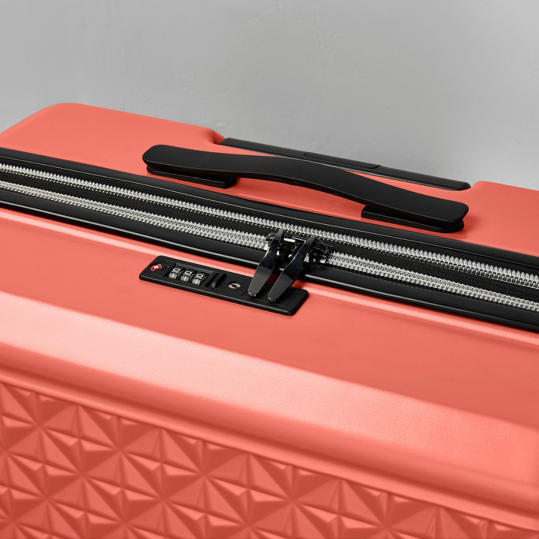 Maya Set of 3 Suitcases in Coral