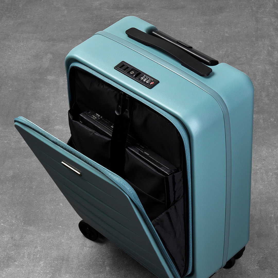 Eden Small Suitcase in Seafoam Blue