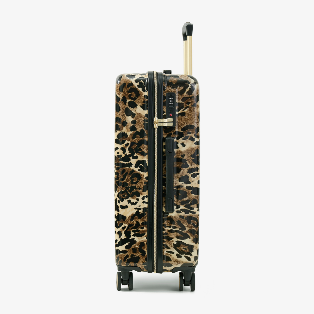Savannah Medium Suitcase in Gold Leopard